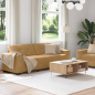 Set di Divani a 2 Pezzi con Cuscini in Velour Marrone