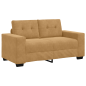 Set di Divani a 2 Pezzi con Cuscini in Velour Marrone
