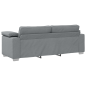 Set di divani a 2 pezzi con cuscini in tessuto grigio chiaro Set di divani a 2 pezzi con cuscini in tessuto grigio chiaro