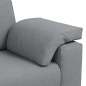 Set di divani a 2 pezzi con cuscini in tessuto grigio chiaro Set di divani a 2 pezzi con cuscini in tessuto grigio chiaro