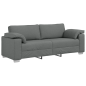 Set Divano 2 Pezzi con Cuscini Grigio Scuro Set Divano 2 Pezzi con Cuscini Grigio Scuro