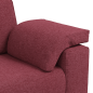 Set divano 2 pezzi con cuscini in tessuto rosso vino