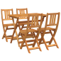 Set Bistro da Giardino Pieghevole vidaXL 4 Pezzi in Legno Massello di Acacia Set Bistro da Giardino Pieghevole vidaXL 4 Pezzi in Legno Massello di Acacia