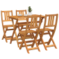 Set Bistro da Giardino Pieghevole vidaXL 4 Pezzi in Legno Massello di Acacia Set Bistro da Giardino Pieghevole vidaXL 4 Pezzi in Legno Massello di Acacia