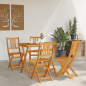 Set Bistro da Giardino Pieghevole vidaXL 4 Pezzi in Legno Massello di Acacia Set Bistro da Giardino Pieghevole vidaXL 4 Pezzi in Legno Massello di Acacia