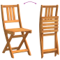 Set Bistro da Giardino Pieghevole vidaXL 4 Pezzi in Legno Massello di Acacia Set Bistro da Giardino Pieghevole vidaXL 4 Pezzi in Legno Massello di Acacia