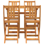vidaXL Set Bistro Pieghevole 4 Pezzi in Legno Massello di Acacia