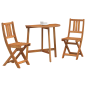 Set Bistro da Giardino Pieghevole vidaXL 3 Pezzi Legno Massello di Acacia Set Bistro da Giardino Pieghevole vidaXL 3 Pezzi Legno Massello di Acacia
