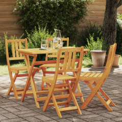 Sedie da Giardino Pieghevoli vidaXL 4 pcs 36x46x86 cm Legno Massello di Acacia