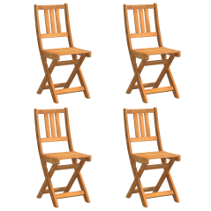 Sedie da Giardino Pieghevoli vidaXL 4 pcs 36x46x86 cm Legno Massello di Acacia
