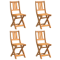 Sedie da Giardino Pieghevoli vidaXL 4 pcs 36x46x86 cm Legno Massello di Acacia Sedie da Giardino Pieghevoli vidaXL 4 pcs 36x46x86 cm Legno Massello di Acacia