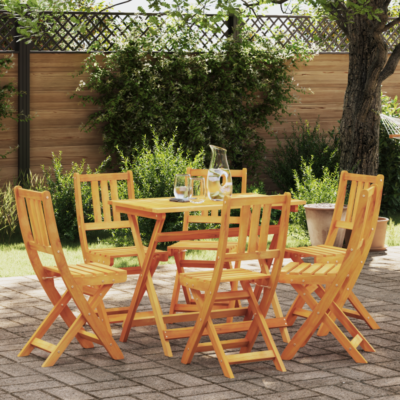 vidaXL Sedie da Giardino Pieghevoli 6 pz 36x46x86 cm Legno Massello di Acacia vidaXL Sedie da Giardino Pieghevoli 6 pz 36x46x86 cm Legno Massello di Acacia