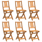 vidaXL Sedie da Giardino Pieghevoli 6 pz 36x46x86 cm Legno Massello di Acacia vidaXL Sedie da Giardino Pieghevoli 6 pz 36x46x86 cm Legno Massello di Acacia