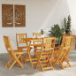 vidaXL Sedie da Giardino Pieghevoli 6 pz 36x46x86 cm Legno Massello di Acacia vidaXL Sedie da Giardino Pieghevoli 6 pz 36x46x86 cm Legno Massello di Acacia