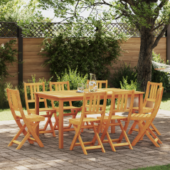 vidaXL Sedie da Giardino Pieghevoli 8 pcs 36x46x86 cm Legno Massello di Acacia
