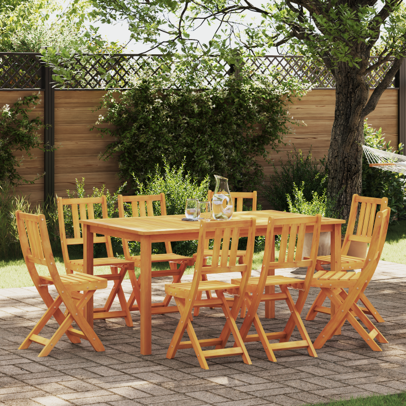 vidaXL Sedie da Giardino Pieghevoli 8 pcs 36x46x86 cm Legno Massello di Acacia vidaXL Sedie da Giardino Pieghevoli 8 pcs 36x46x86 cm Legno Massello di Acacia
