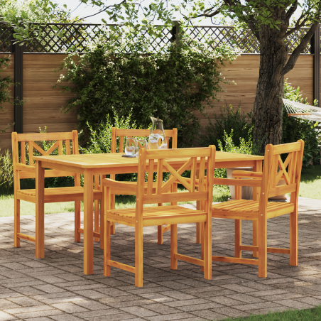 Sedie da giardino vidaXL 4 pcs 56x55.5x90 cm Legno massiccio di acacia