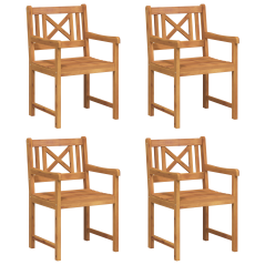 Sedie da giardino vidaXL 4 pcs 56x55.5x90 cm Legno massiccio di acacia