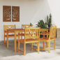 Sedie da giardino vidaXL 4 pcs 56x55.5x90 cm Legno massiccio di acacia