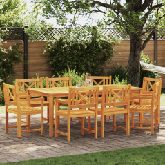 Sedie da giardino vidaXL 8 pz 56x55.5x90 cm Legno massello di acacia