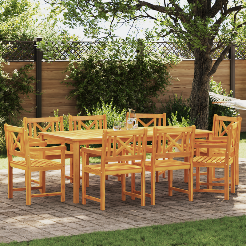 Sedie da giardino vidaXL 8 pz 56x55.5x90 cm Legno massello di acacia Sedie da giardino vidaXL 8 pz 56x55.5x90 cm Legno massello di acacia