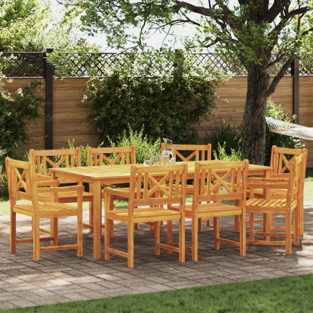 Sedie da giardino vidaXL 8 pz 56x55.5x90 cm Legno massello di acacia