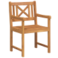 Sedie da giardino vidaXL 8 pz 56x55.5x90 cm Legno massello di acacia Sedie da giardino vidaXL 8 pz 56x55.5x90 cm Legno massello di acacia