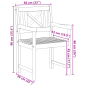 Sedie da giardino vidaXL 8 pz 56x55.5x90 cm Legno massello di acacia Sedie da giardino vidaXL 8 pz 56x55.5x90 cm Legno massello di acacia