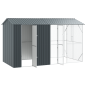 vidaXL Voliera per Uccelli con Estensione Antracite 210x442x247 cm Acciaio vidaXL Voliera per Uccelli con Estensione Antracite 210x442x247 cm Acciaio