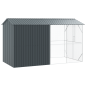 vidaXL Voliera per Uccelli con Estensione Antracite 210x442x247 cm Acciaio vidaXL Voliera per Uccelli con Estensione Antracite 210x442x247 cm Acciaio