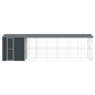vidaXL Voliera per Uccelli con Estensione Antracite 210x838x247 cm Acciaio