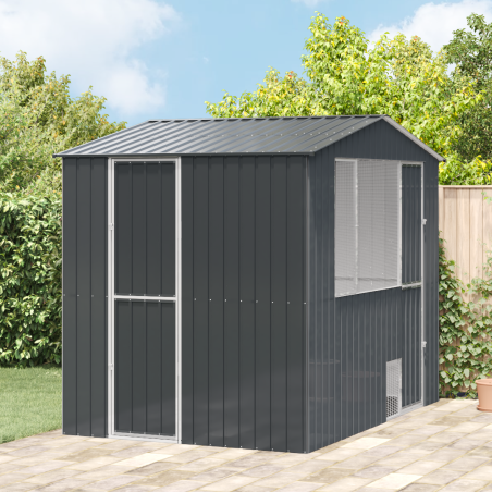 Voliera vidaXL Anthracite 310x215x247 cm in acciaio