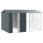 Aviario per Uccelli con Estensione Anthracite 310x442x247 cm in Acciaio