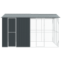 Aviario per Uccelli con Estensione Anthracite 310x442x247 cm in Acciaio
