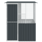 vidaXL Gabbia per Uccelli Antracite 215x78x200 cm Acciaio Galvanizzato