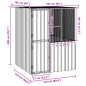 vidaXL Gabbia per Uccelli Antracite 215x78x200 cm Acciaio Galvanizzato