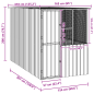 Gabbia per Uccelli vidaXL Anthracite 215x78x200 cm Acciaio Galvanizzato