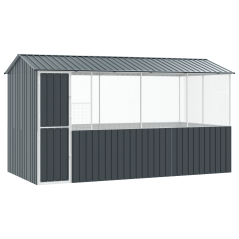 Gabbia per Uccelli vidaXL Anthracite 215x78x200 cm in Acciaio Zincato