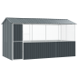 Gabbia per Uccelli vidaXL Anthracite 215x78x200 cm in Acciaio Zincato