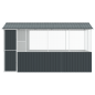 Gabbia per Uccelli vidaXL Anthracite 215x78x200 cm in Acciaio Zincato