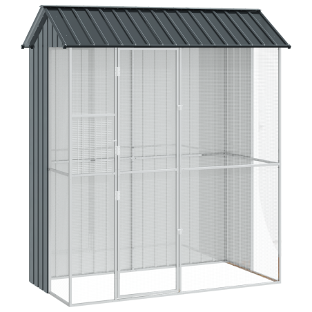 Voliera per Uccelli vidaXL Antracite 215x110x247 cm in Acciaio