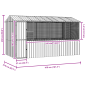 Gabbia per Uccelli vidaXL Anthracite 215x78x200 cm in Acciaio Zincato