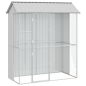Aviario per Uccelli vidaXL Grigio 215x110x247 cm Acciaio Aviario per Uccelli vidaXL Grigio 215x110x247 cm Acciaio