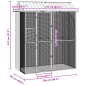 Aviario per Uccelli vidaXL Grigio 215x110x247 cm Acciaio Aviario per Uccelli vidaXL Grigio 215x110x247 cm Acciaio