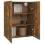 Armadietto Pensile a Parete Rovere Fumo 69,5x34x90 cm Armadietto Pensile a Parete Rovere Fumo 69,5x34x90 cm