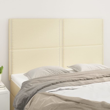 Testiere 4 pz Crema 72x5x78/88 cm in Similpelle