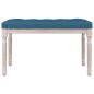 Panca Blu 80x40x49 cm in Velluto Panca Blu 80x40x49 cm in Velluto