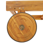 Sdraio con Ruote vidaXL 2 pz con Tavolo e Cuscino in Legno Massello d'Acacia
