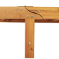 Sdraio con Ruote vidaXL 2 pz con Tavolo e Cuscino in Legno Massello d'Acacia
