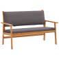 Set di divano da giardino a 4 pezzi con cuscini in legno massello di acacia Set di divano da giardino a 4 pezzi con cuscini in legno massello di acacia